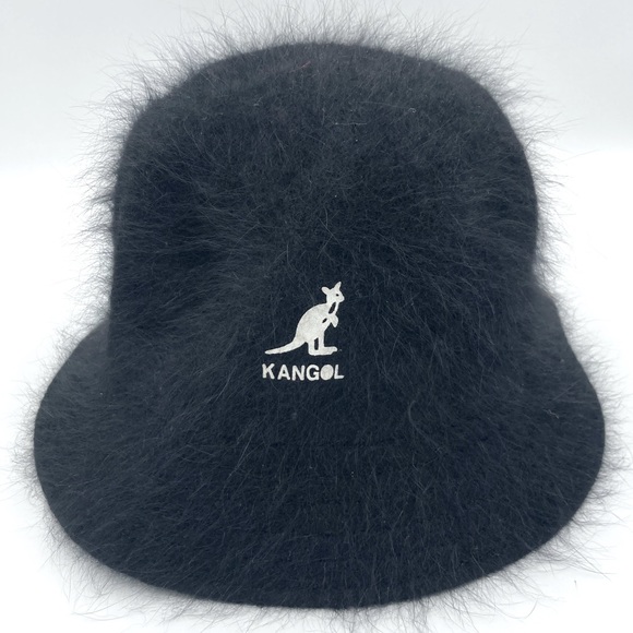 Kangol Accessories - Kangol vintage angora women's bucket hat, black, fuzzy EUC